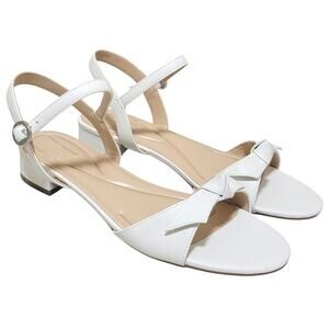 Easy Spirit Women Ankle Strap Dress Sandals Size US 11W White Leather